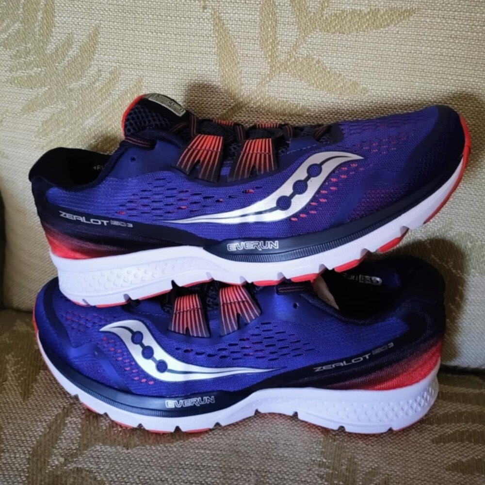 Saucony Everun Zealot Mens 8.5 Blue & Orange